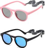 Pro Acme Polarized Baby Sunglasses with Strap for Toddler Newborn Infant Age 0-24 Months Flexible Boy Girls Sunglasses UV400